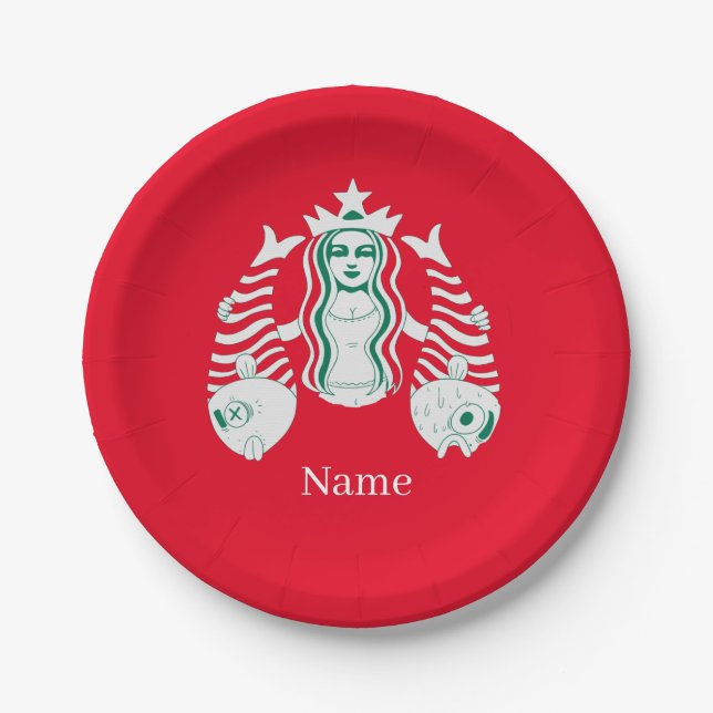 Star-Crown Queen Mermaid Thunder_Cove Pappteller (Vorderseite)