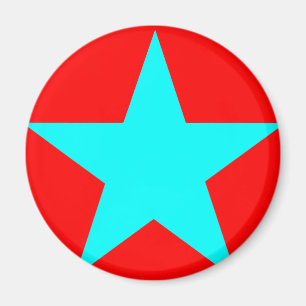 Star Cyan The MUSEUM Zazzle Geschenke Magnet
