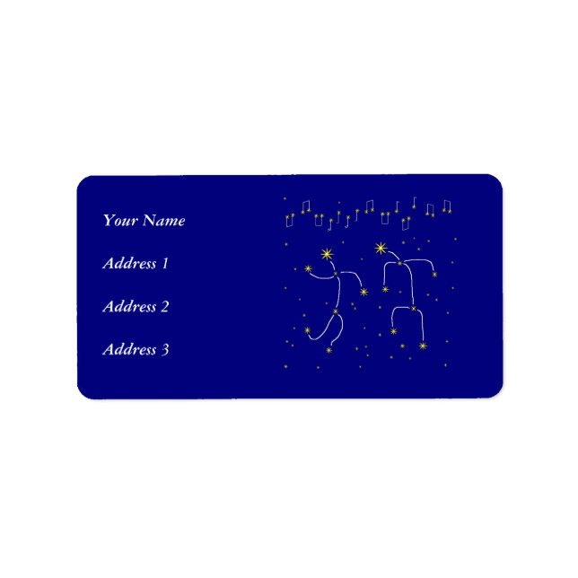Star Dance Adressaufkleber (Vorne)