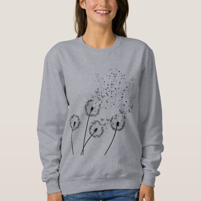Star Dandelion Black Sweatshirt (Vorderseite)