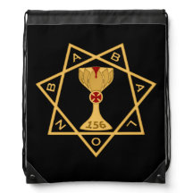 Star der Babalon Gold Logo Zeichenkette Tasche