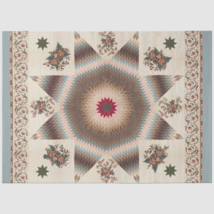 Star der Bethlehem Quilt Vintag Blue Cotattacore Seidenpapier
