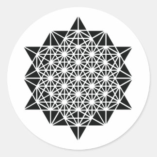 Star der Creation Space Time Mandala Runder Aufkleber