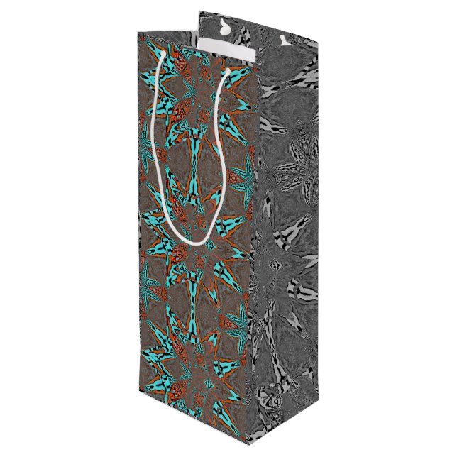 Star der zukünftigen Komplexität Geschenktüte Für Weinflaschen (Rückseite Schrägansicht)