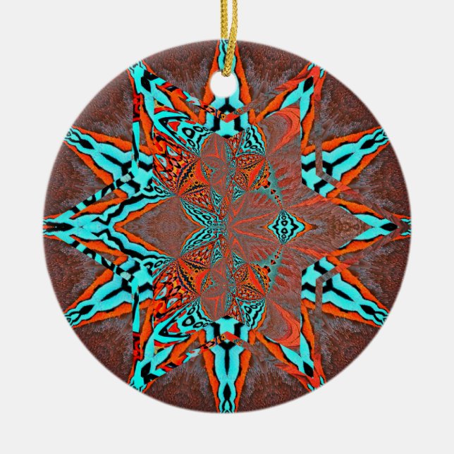 Star der zukünftigen Komplexität Keramik Ornament (Vorne)