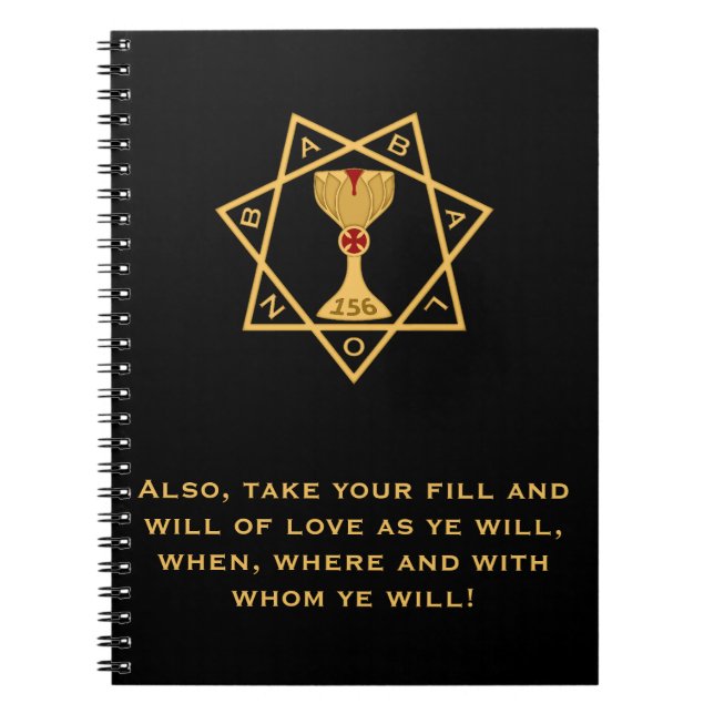 Star des Babalon Gold Logos Spiral Bound Notebook Notizblock (Vorderseite)