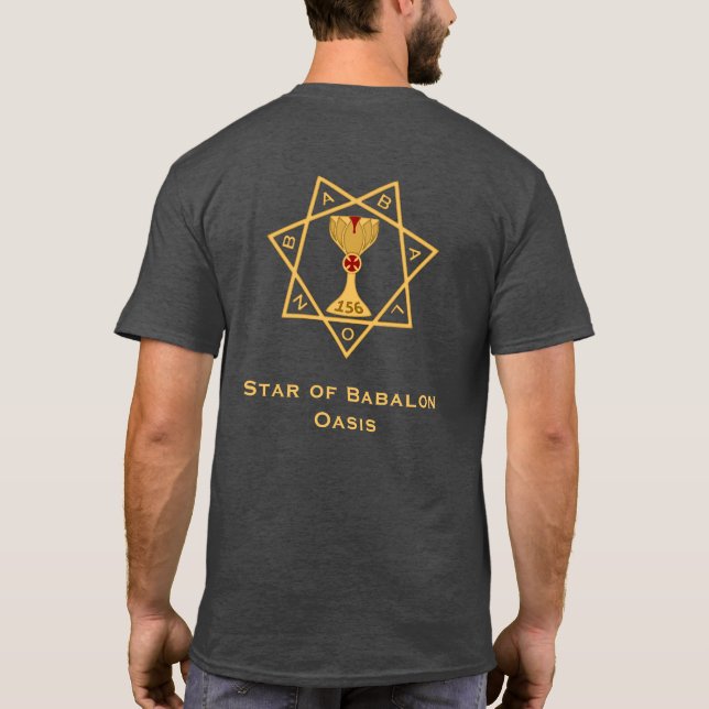 Star des Babalon-Gold-Logos Zweimal T - Shirt (Rückseite)