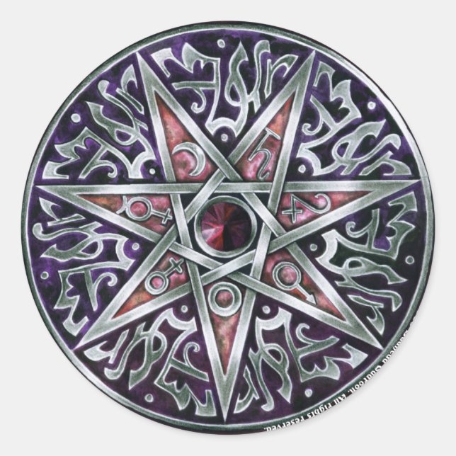 Star des Fey Sticker Round (Vorderseite)