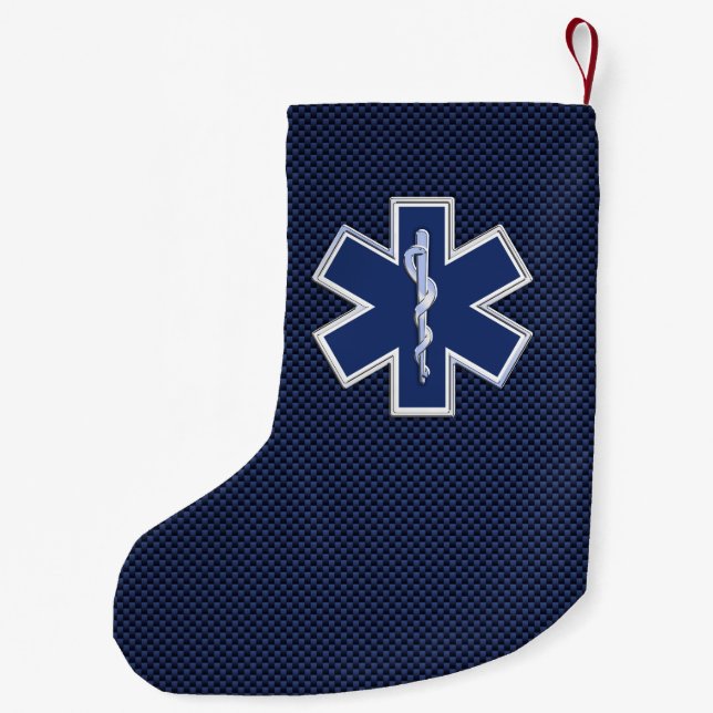 Star des Lebens Paramedic Emergency Medical S Deco Kleiner Weihnachtsstrumpf (Rückseite)