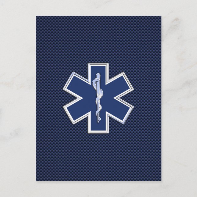 Star des Lebens Paramedic Emergency Medical S Deco Postkarte (Vorderseite)