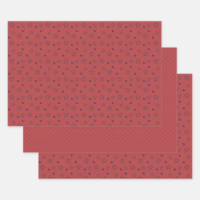 Star des Set zum Thema "Unabhängigkeitspapier" Geschenkpapier Set (Set)
