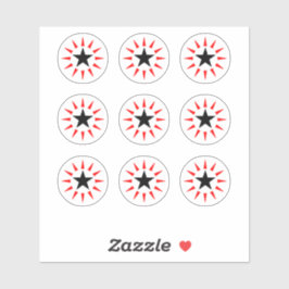 Star Design Pinball Maschine Rund Ziel Sticker