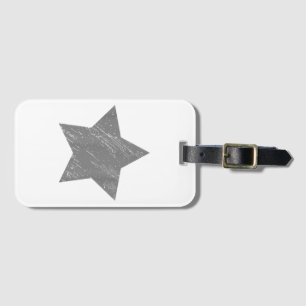 Star Distressed Grau Vintag Star Gepäckanhänger