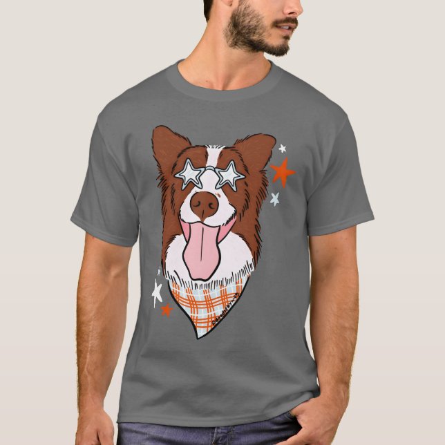 Star Dog lustige Familie T-Shirt (Vorderseite)