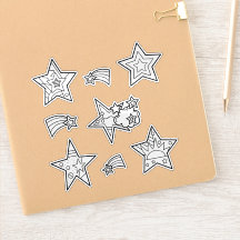 Star Doodles kundenspezifisch geschnittene Vinyl-F