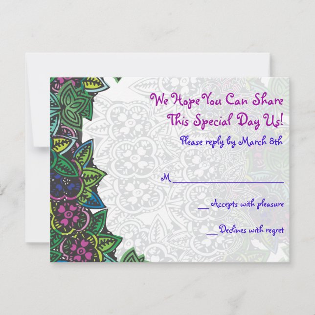 Star & Dragonfly Bar Bat Mitzvah Einladung ANTWORT (Vorderseite)