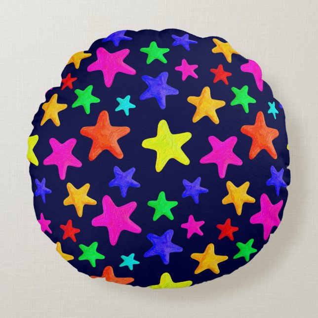 Star Fame Rundes Kissen (Vorderseite)