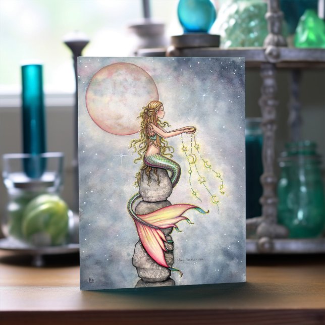 Star Filled Sky Mermaid Greeting Card Karte (Von Creator hochgeladen)