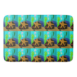 Star Fish and Jelly Fish Bathroom Mat Badematte