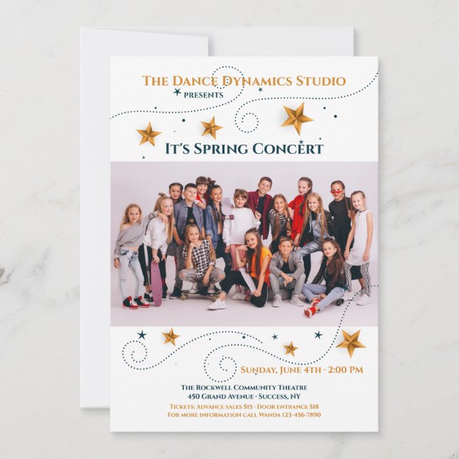 Star Foto Frame Erwägung Foto Einladung (Vorderseite)