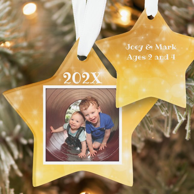 Star Foto Kids Keepake Dated Christmas Ornament (Von Creator hochgeladen)