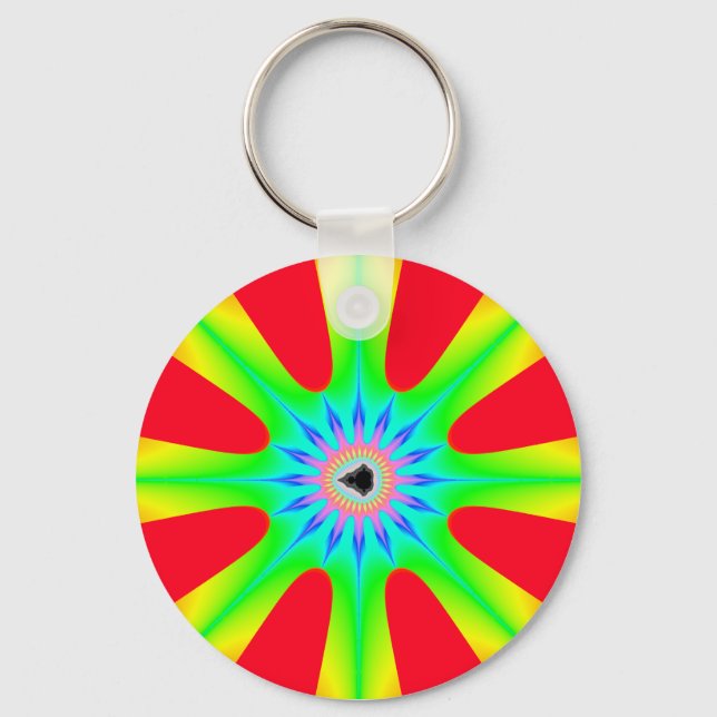 Star - Fraktal Schlüsselanhänger (Vorderseite)