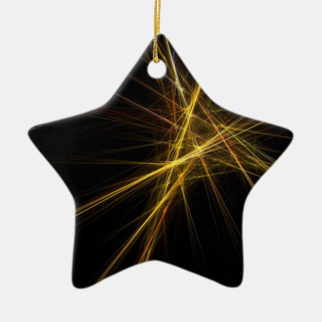 Star für Weihnachtsbaum Keramik Ornament (Vorne)