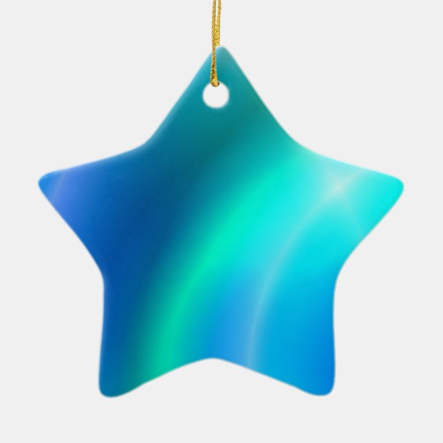 Star für Weihnachtsbaum Keramik Ornament (Vorne)