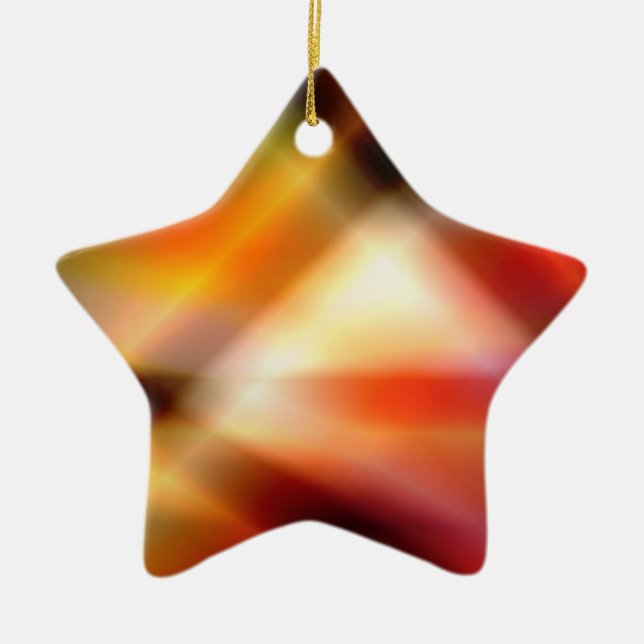 Star für Weihnachtsbaum Keramik Ornament (Vorne)