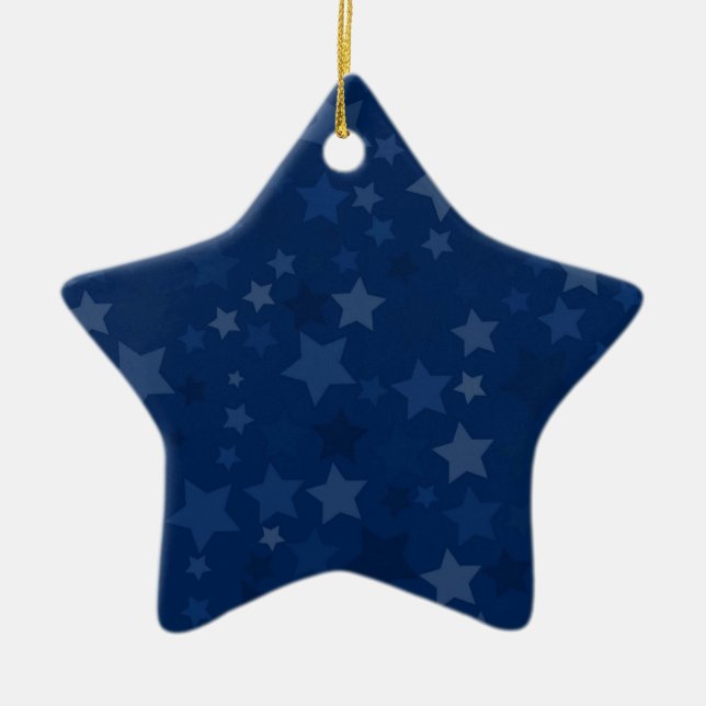 Star für Weihnachtsbaum Keramik Ornament (Vorne)