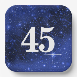 Star Galaxy für 45. Geburtstagsparty Pappteller