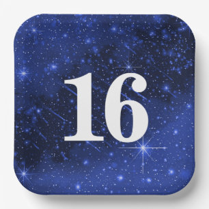 Star Galaxy für die 16. Geburtstagsparty Pappteller