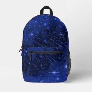 Star Galaxy on Blue Bedruckter Rucksack