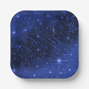 Star Galaxy on Blue Pappteller