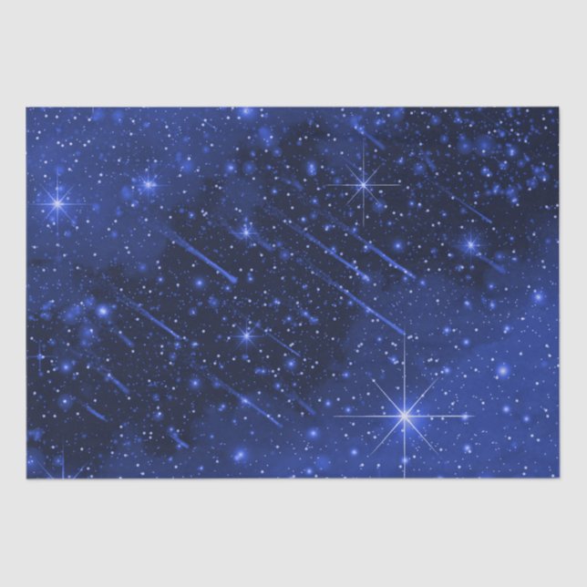 Star Galaxy on Blue Seidenpapier (Vorderseite)