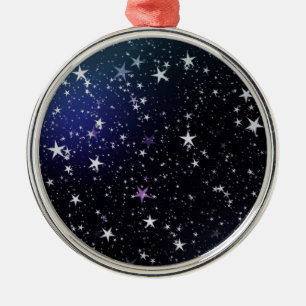 Star Gazer Nature Sky Space Peace Liebe Destinatio Silbernes Ornament