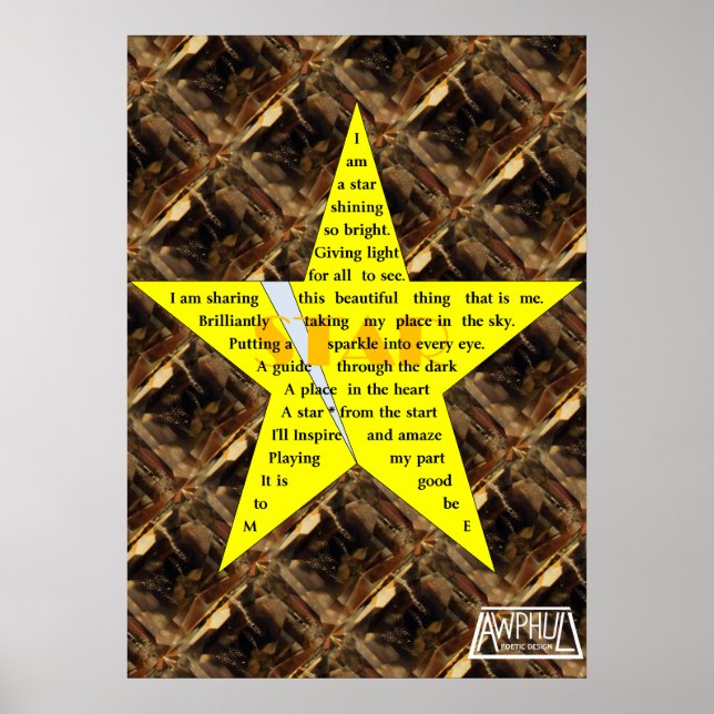 Star Gedicht Poster (Vorne)