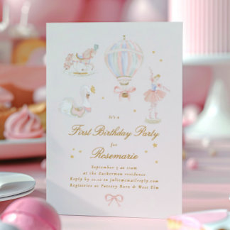 Star Girl Princess Fairytale Ballerina Geburtstag Einladung