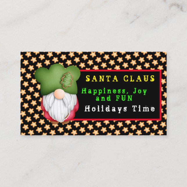 Star Gnome Anpassen von Farbe und Text Visitenkarte (Vorderseite)