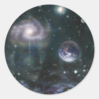Star Goddess Runder Aufkleber