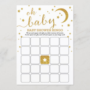 Star Gold Baby Bingo Einladung