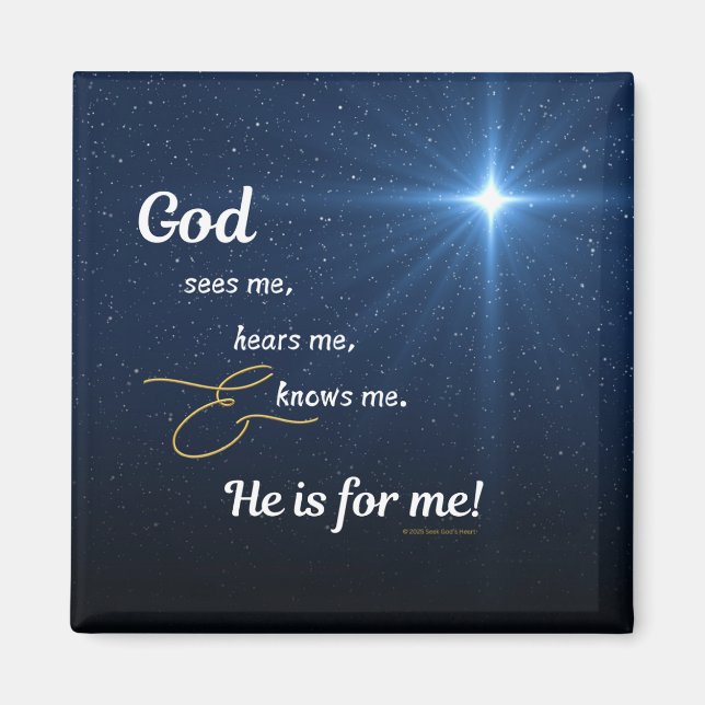 Star - Gott sieht mich Magnet (Vorne)