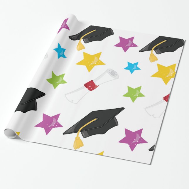 Star Graduate Geschenkpapier (Ungerollt)