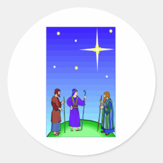 Star Guides Wise Men Runder Aufkleber
