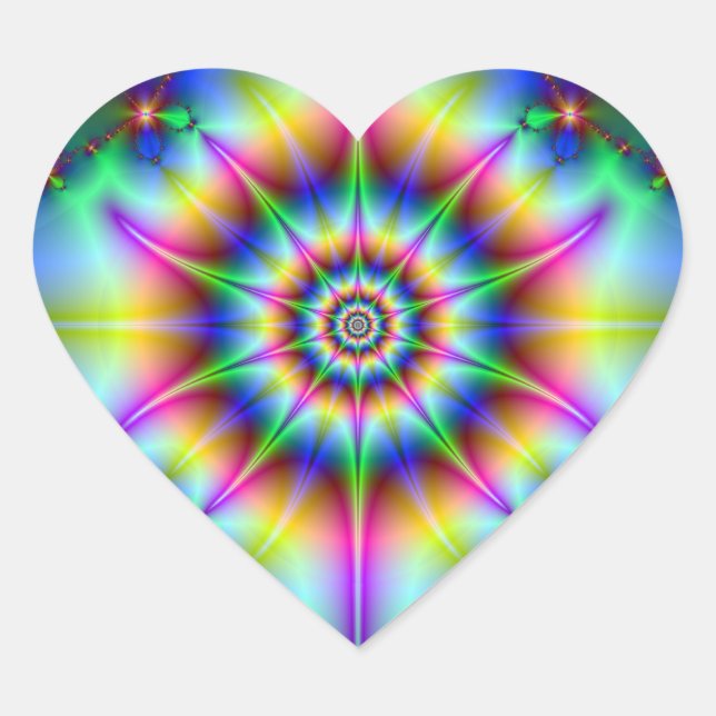 Star Herz-Aufkleber (Vorderseite)