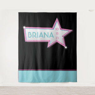 STAR HOLLYWOOD MARQUEE Foto-Gelegenheit Party Hint Wandteppich