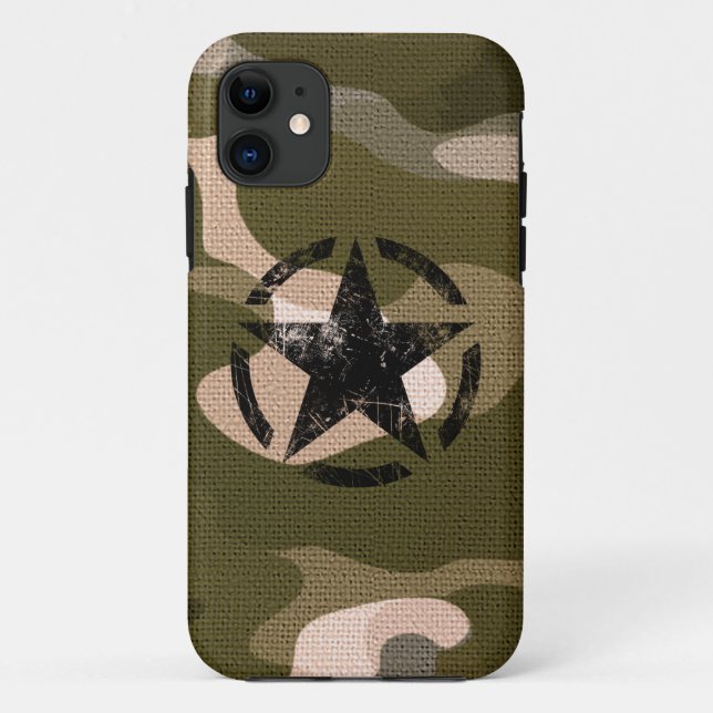 Star im Burlap-Stil Case-Mate iPhone Hülle (Rückseite)