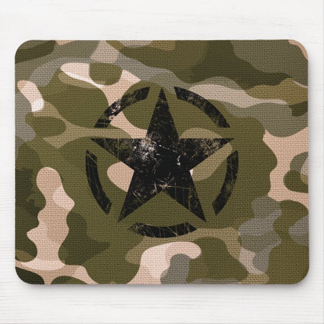 Star im Burlap-Stil Mousepad (Vorne)
