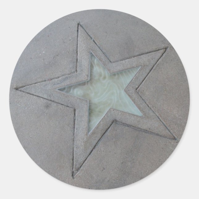 Star in Hollywood Runder Aufkleber (Vorderseite)