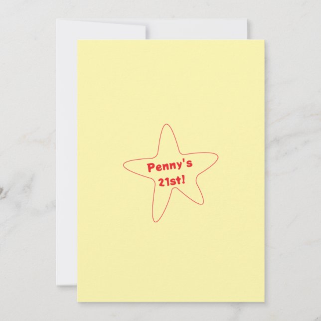 Star Invite Einladung (Vorderseite)